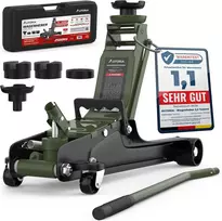 AUTORIA hidraulinis automobilinis domkratas, 2,5 t, itin žemas, 85–385 mm, ATCJ2500GREEN