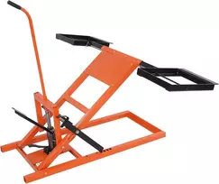 HUSPOO hidraulinis kėlimo domkratas vejapjovėms, 226 kg apkrova, kėlimo aukštis 44–61 cm, plienas Q235, reguliuojamas plotis