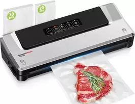 Bonsenkitchen vakuuminė pakavimo mašina 135 W, nerūdijančio plieno, automatinis valdymas, VS2100