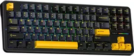 Klaviatūra - AULA Gasket F87 Thunder 87 Klavišai RGB Belaidis USB Juodas Pilkas Medis