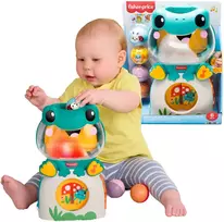 Mattel Interaktyvi šviečianti muzikinė varlė su kamuoliukais, šviesa ir garsu „Fisher Price“