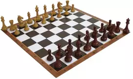 Italfama PVC PREMIUM šachmatų rinkinys 51 x 51 cm. balta - ruda