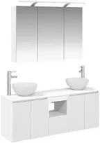 Vonios spintos komplektas 4 pcs Balta 100 x 14,5 x 70 cm