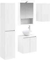 Vonios spintos komplektas 5 pcs Balta 50 x 14,5 x 70 cm