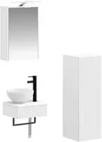 Vonios spintos komplektas 4 pcs Balta 43 x 16 x 62,5 cm