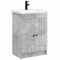 Vonios baldų rinkinys Betono pilka 56 x 37,5 x 81 cm