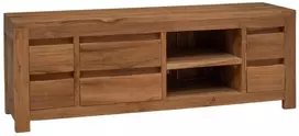 TV staliukas TV spintelė 110 x 30 x 40 cm Natūrali Kieto teka medžio