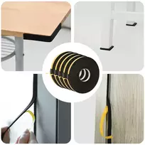 Savigautinė putų juosta 5 vnt. Juoda 15mm x 10m CR putplastis