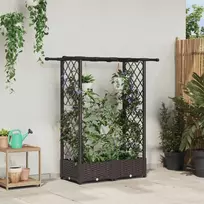 Pakeltas lovas su trelėmis ir stogu Ruda 122,5 x 40 x 123 cm PP
