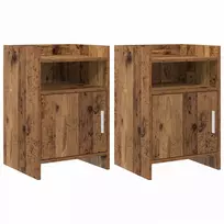 Naktiniai staliukai 2 pcs Sendintos medienos 40 x 36 x 60 cm
