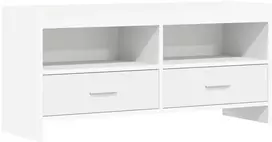 TV staliukas Televizoriaus spintelė 100 x 33 x 47 cm Balta Apdirbta mediena