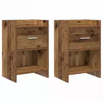 Naktiniai staliukai 2 pcs Sendintos medienos 40 x 30 x 60 cm