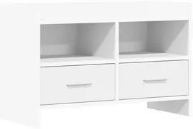 TV staliukas Televizoriaus spintelė 71,5 x 33 x 47 cm Balta Apdirbta mediena