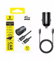 Įkroviklis samochodowa Baseus PrimeTrip VP2 45W USB-C su kablem 60W USB-C do USB-C 1m - juoda