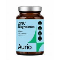Aurio Food Supplement Zinc Bisglycinate 50 mg Maisto papildas cinko bisglicinatas, 120 kapsulių