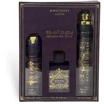 Lattafa Bade'e Al Oud Amethyst EDP rinkinys: 100 ml dezodoranto ir kambario purškiklio