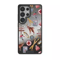 Les Alpes - Samsung Galaxy S25 Ultra Case, Elite Mirror Dark (Magnetic) / Gunmetal