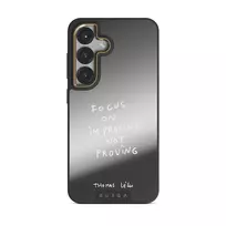 Focus On - Samsung Galaxy S25 Case, Elite Mirror Dark (Magnetic) / Gold