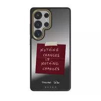 Nothing Changes - Samsung Galaxy S25 Ultra Case, Elite Mirror Dark (Magnetic) / Gold