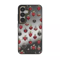 Sworn Hearts - Samsung Galaxy S25 Case, Elite Mirror Dark (Magnetic) / Gold