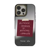 Nothing Changes - iPhone 16 Pro Max Case, Elite Mirror Dark (MagSafe) / Gold