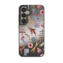 Les Alpes - Samsung Galaxy S25 Plus Case, Elite Mirror Dark (Magnetic) / Gold