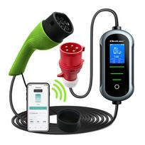 Qoltec Mobile EV and hybrid car charger with 2-in-1 adjustment | 22kW | 400V | CEE 32A | Wi-fi | TUYA | SMART LIFE | LCD | Portable | Wallbox | 7m