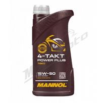 Mannol motociklų variklinė alyva 4t power plus 15w-50 1l