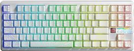 Aula Gasket F87 Pro V2 White Contour Engravered Star Vector RGB Keyboard