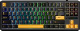 Aula Gasket F87 Thunder Black GrayWood RGB Keyboard
