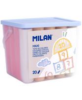 Kreida MILAN Maxi, stačiakampiame kibirėlyje, 7 spalvų, 20 vnt.