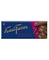 Pieninis šokoladas KARL FAZER, su razinomis ir riešutais, 180 g