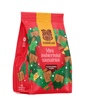 Imbieriniai mini sausainiai GAIDELIS, apelsinų skonio 380 g