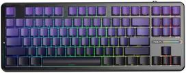 AULA Gasket F87 Pro Klaviatūra Juoda Purpurinė GrayWoodV4 RGB