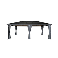 Lauko pavėsinė su užuolaidomis, 3 × 6 m