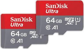 Karta SanDisk Ultra MicroSDXC 64GB + 64GB Class 10 UHS-I/U1 A1  (SDSQUAB-064G-GN6MT) | SDSQUAB-064G-GN6MT | 619659200602