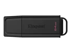 KINGSTON 64GB nešiojamas USB 3.2, juodos spalvos