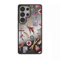 Les Alpes - Samsung Galaxy S25 Ultra Case, Elite Mirror Dark (Magnetic) / Gold