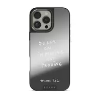 Focus On - iPhone 16 Pro Max Case, Elite Mirror Dark (MagSafe) / Gunmetal