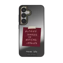 Nothing Changes - Samsung Galaxy S25 Case, Elite Mirror Dark (Magnetic) / Gold