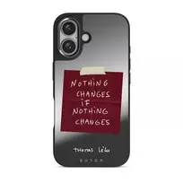 Nothing Changes - iPhone 16 Case, Elite Mirror Dark (MagSafe) / Gunmetal