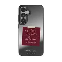 Nothing Changes - Samsung Galaxy S25 Case, Elite Mirror Dark (Magnetic) / Gunmetal