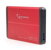 GEMBIRD EE2-U3S-2-R HDD/SSD korpusas Gembird, skirtas 2,5 SATA - USB 3.0, aliuminis, raudonos spalvos