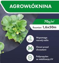 Agroplėvelė nuo piktžolių 70 g/m² (1,6 × 50 m)