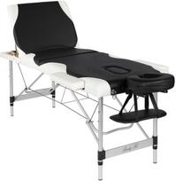 Sulankstomas masažinis stalas Bodyfit, baltas/juodas