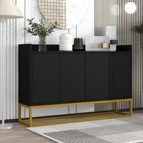Šoninė spinta, 4 durys, MDF ir drožlių plokštė, 120x30x80 cm