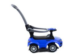 Paspiriamas vaikiškas automobilis-stumdukas su rankena, mėlynas, 3 m.+