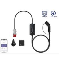 Nešiojamas elektromobilio įkroviklis 22kW Type 2 6–32A 3 fazės su 6m kabeliu Bluetooth programėle IP66 EFAC32FE32 EV Charge