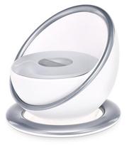 Premium Glamour naktipuodis-kėdutė vaikams, neslystantis, minkšta sėdynė, išimamas įdėklas, atlošas, 18 mėn+, balta/sidabrinė