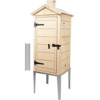 Medinė rūkykla su nerūdijančio plieno pagrindu 200L 100cm 15–20kg 4 kabliai FSC sertifikuota fanera 330383 Browin